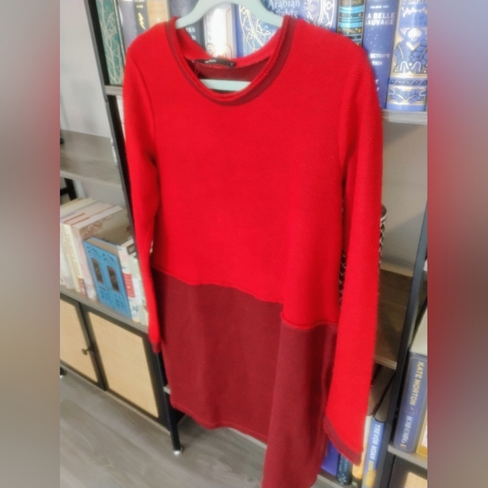Amadi Contrast Knit Sweater Dress - Picture 1 of 5